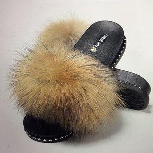 Fur Story Furry Fuzzy Slippers